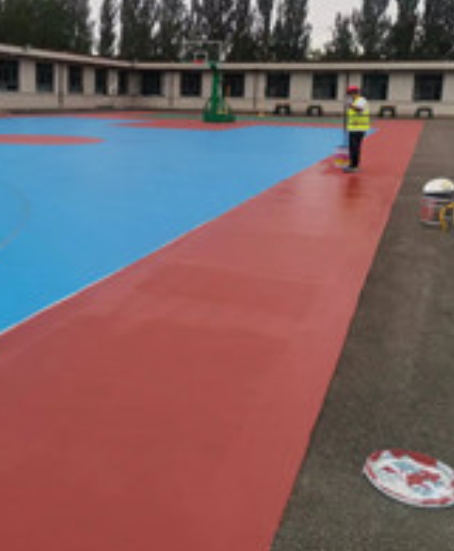 龙子湖旧篮球场地面改造翻新整改   